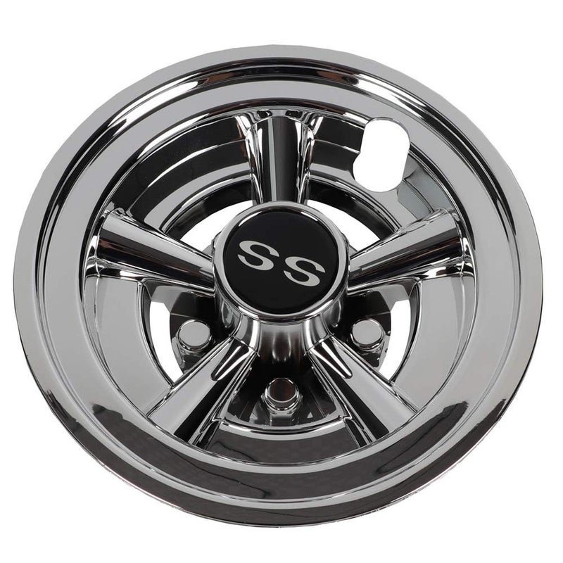 Dr.Acces Golf Cart 8" SS Wheel Covers Hub Caps, Set of 4PCS Fits Yamaha Club CAR EZ-GO Golf Cart and Most Brand Golf carts(Silver) - Image 2